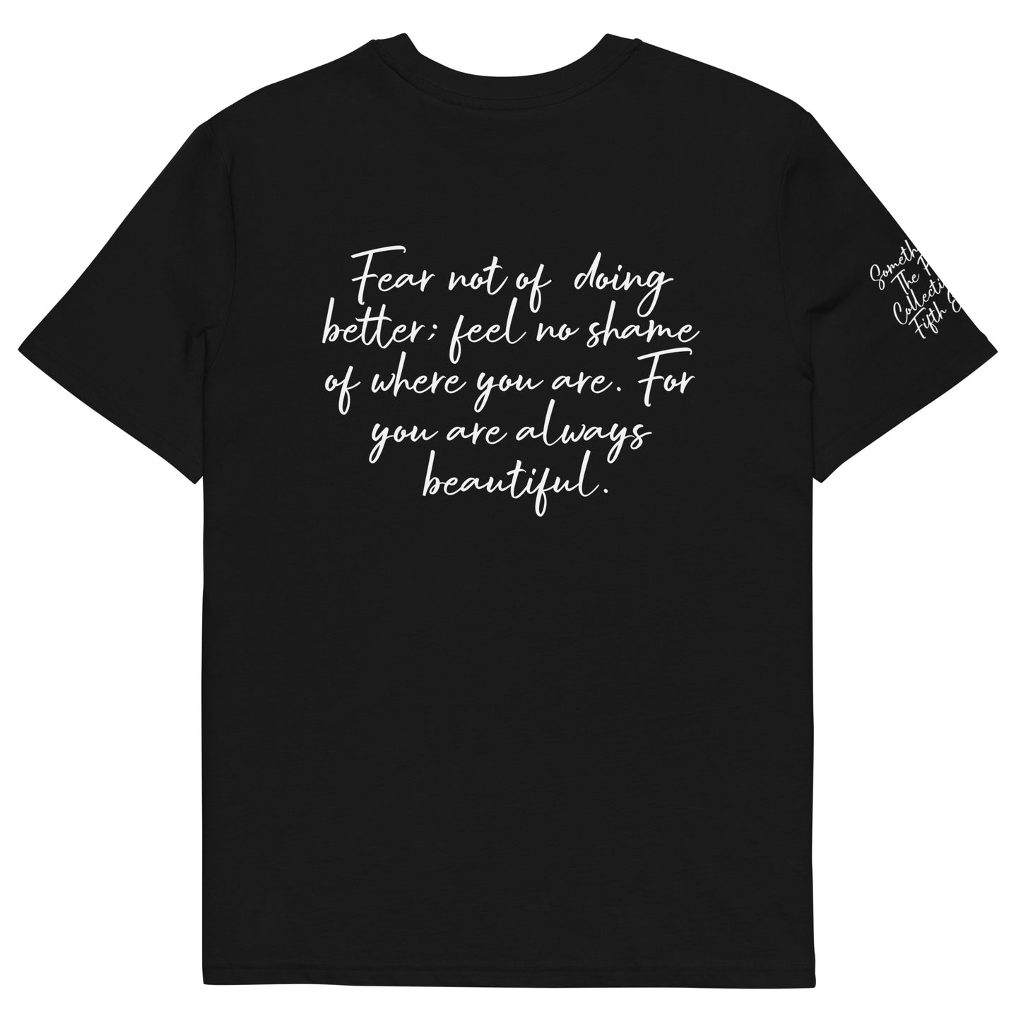 The Bigger Answer To Everything Little and The Smaller Answer To Everything Big Unisex Organic Cotton T-shirt